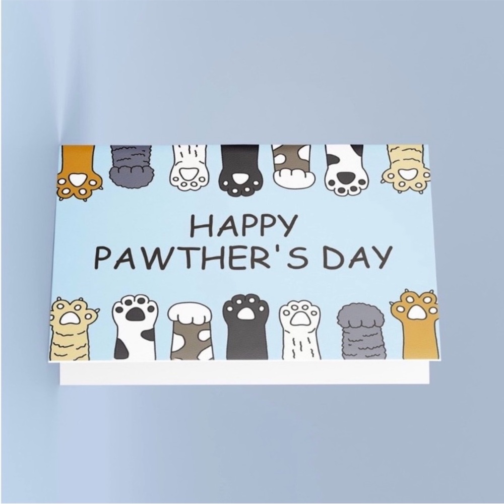 Happy Pawther's Day Card - Fathers Day Cat Dad